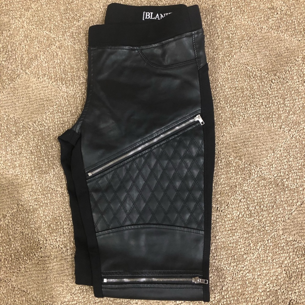 BLANK leather leggings